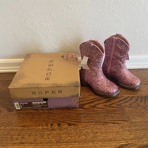 ROPER Toddler-Girls' Glitter Galore Western Boot Square Toe Size 5